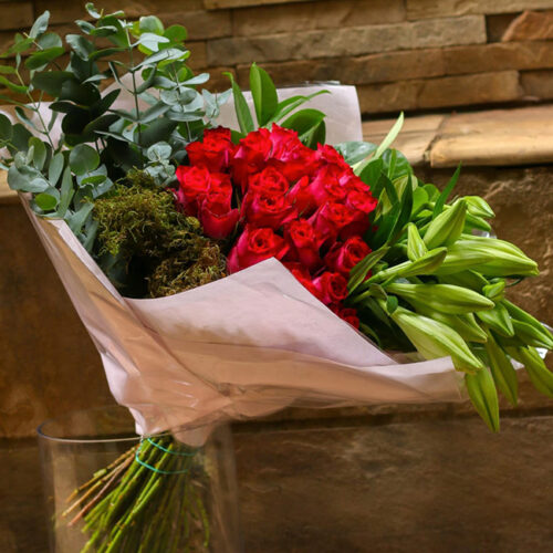 Cerise Pink Rose Bunch