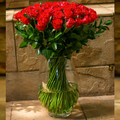Red Rose Vase