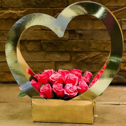 Pink Rose Heart